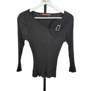 𝅺Belldini Ribbed  3/4 Sleeve Top